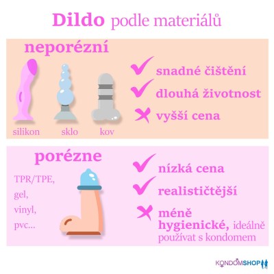 Dildo podle materiálu