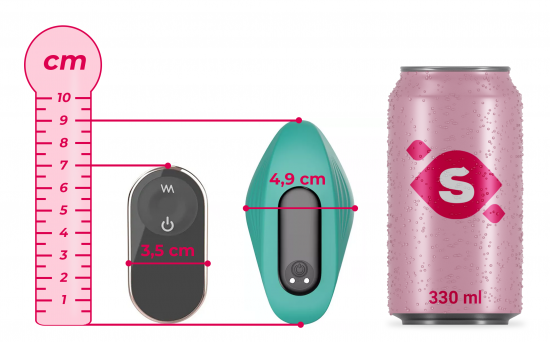 Kalhotkový vibrátor Pantie Party s dálkovým ovládáním (9 cm) + dárek toybag