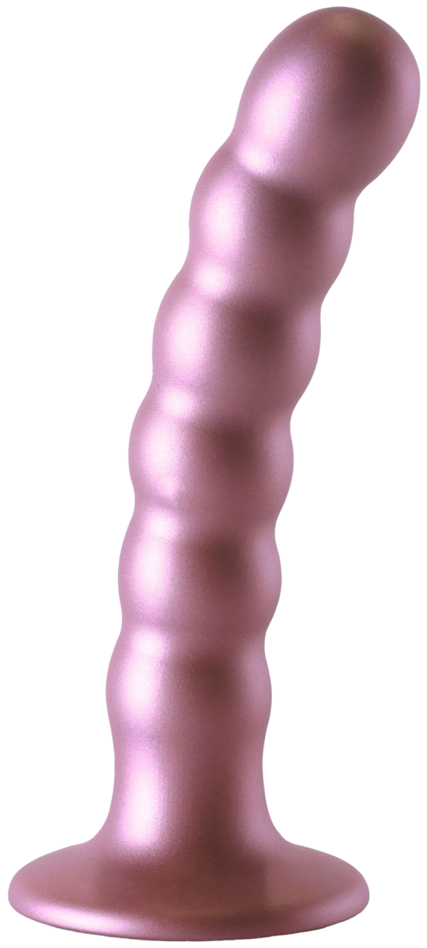 Anální kuličkové dildo Metallico Beaded (13,8 cm), růžové
