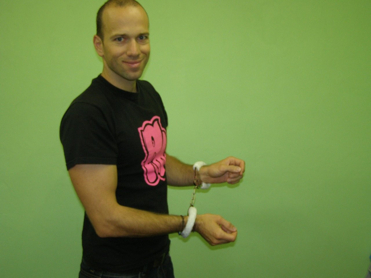 Kvalitní pouta na ruce s plyšem - bílá