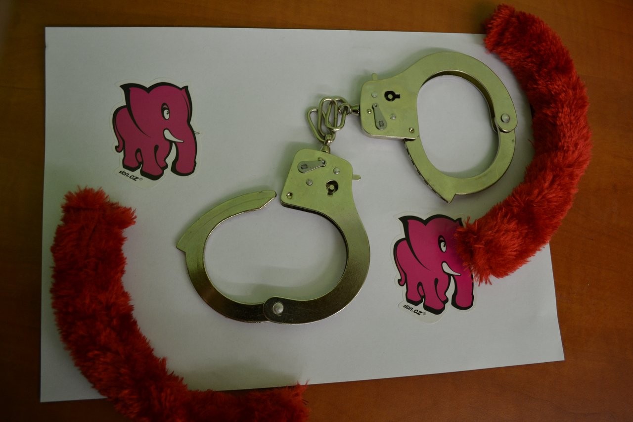 Kvalitní pouta na ruce s plyšem – starší model