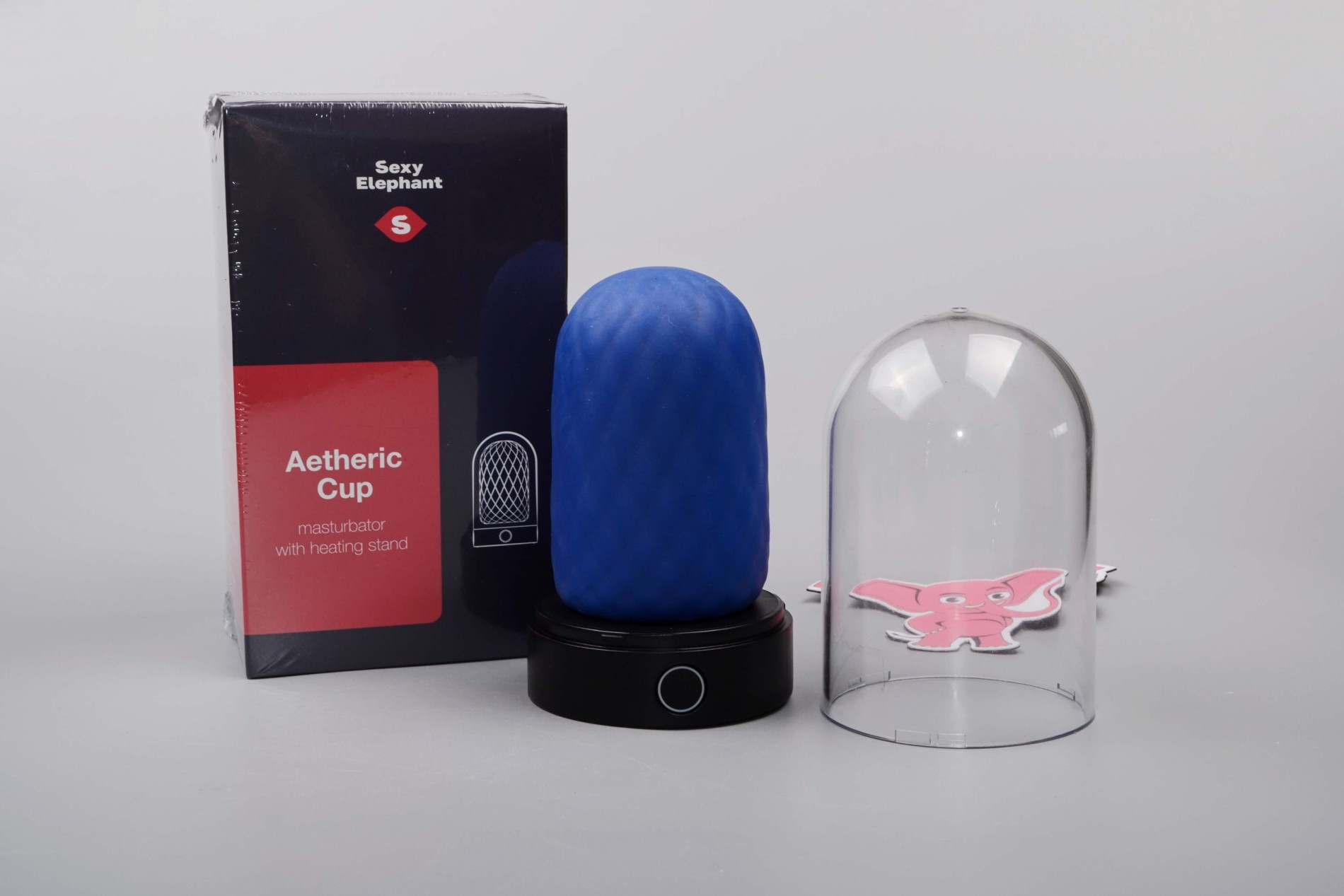 Masturbátor s nahřívacím stojánkem Aetheric Cup (11,5 cm) + dárek erekční kroužek