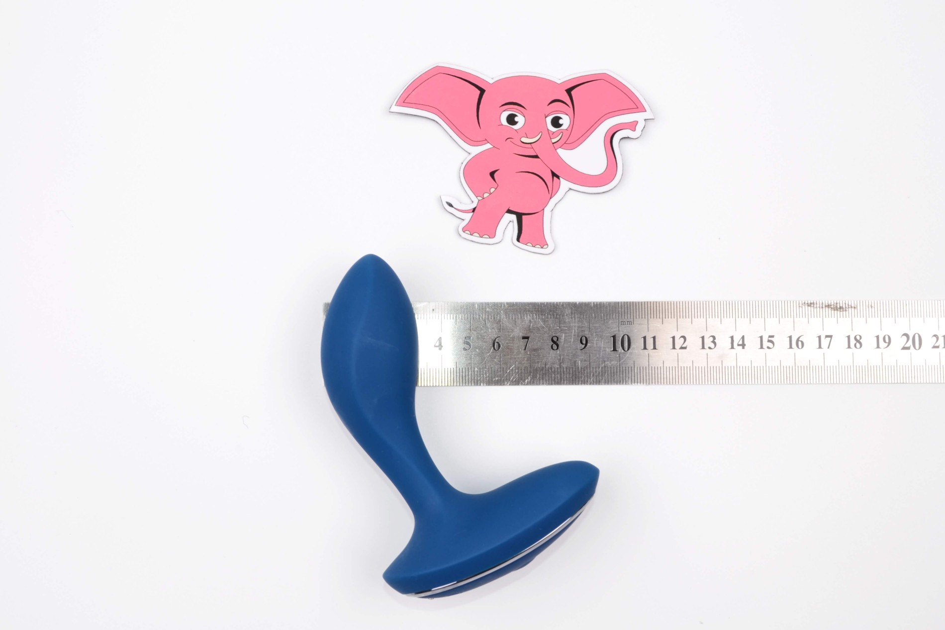 Anální kolík na masáž prostaty Rapture P s dálkovým ovládáním (11 cm) + dárek Anální gel 15 ml, rozměry