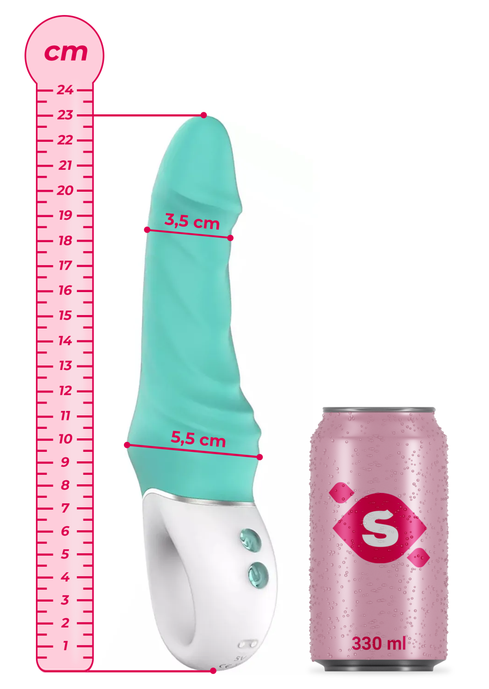 Silikonový vibrátor Rumba Blue (23 cm)