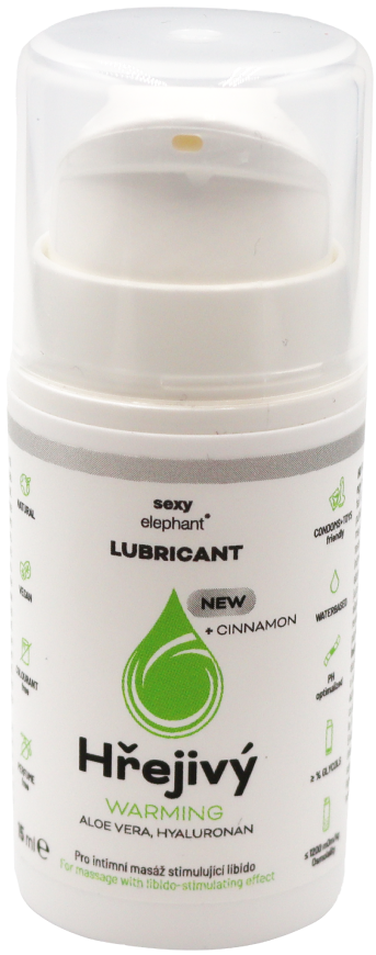 Cestovní balení Hřejivý lubrikační gel Sexy Elephant (15 ml)