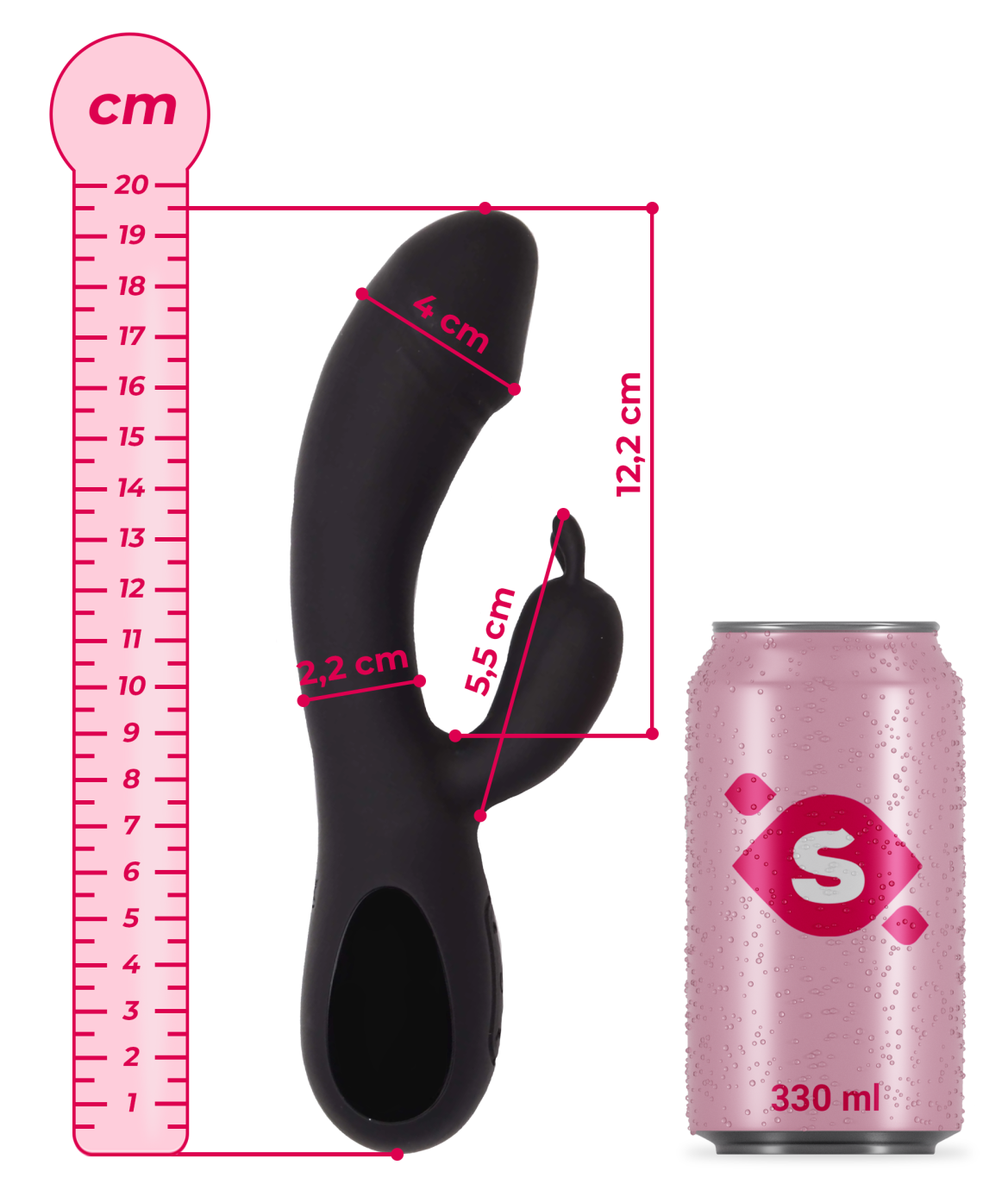 Vibrátor pro elektrosex s výběžkem Elexcite Thunder (19,5 cm)