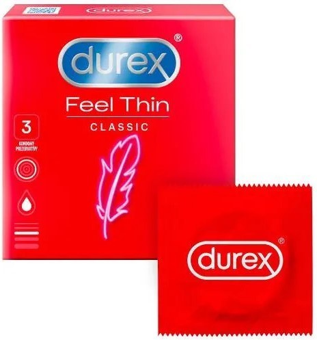 Durex Feel Thin Classic – tenké kondomy (3 ks)