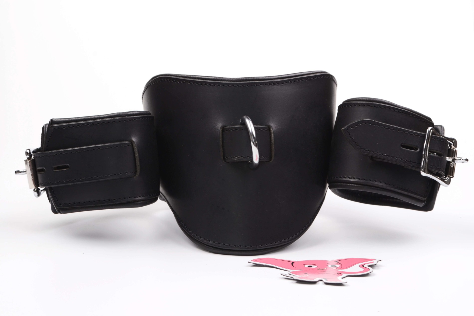 Kožený obojek s pouty na ruce Leatherix RestrainMe