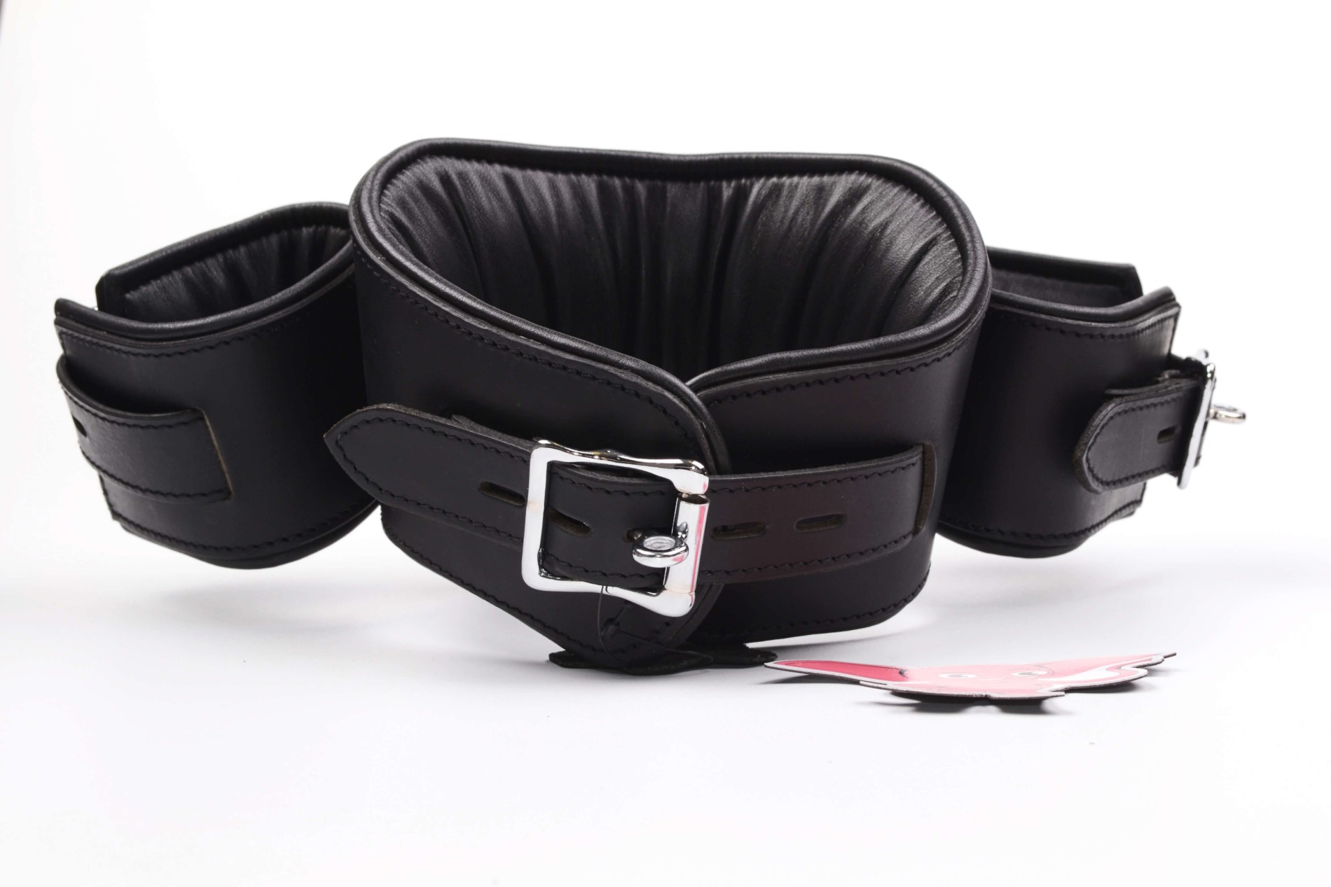 Kožený obojek s pouty na ruce Leatherix RestrainMe