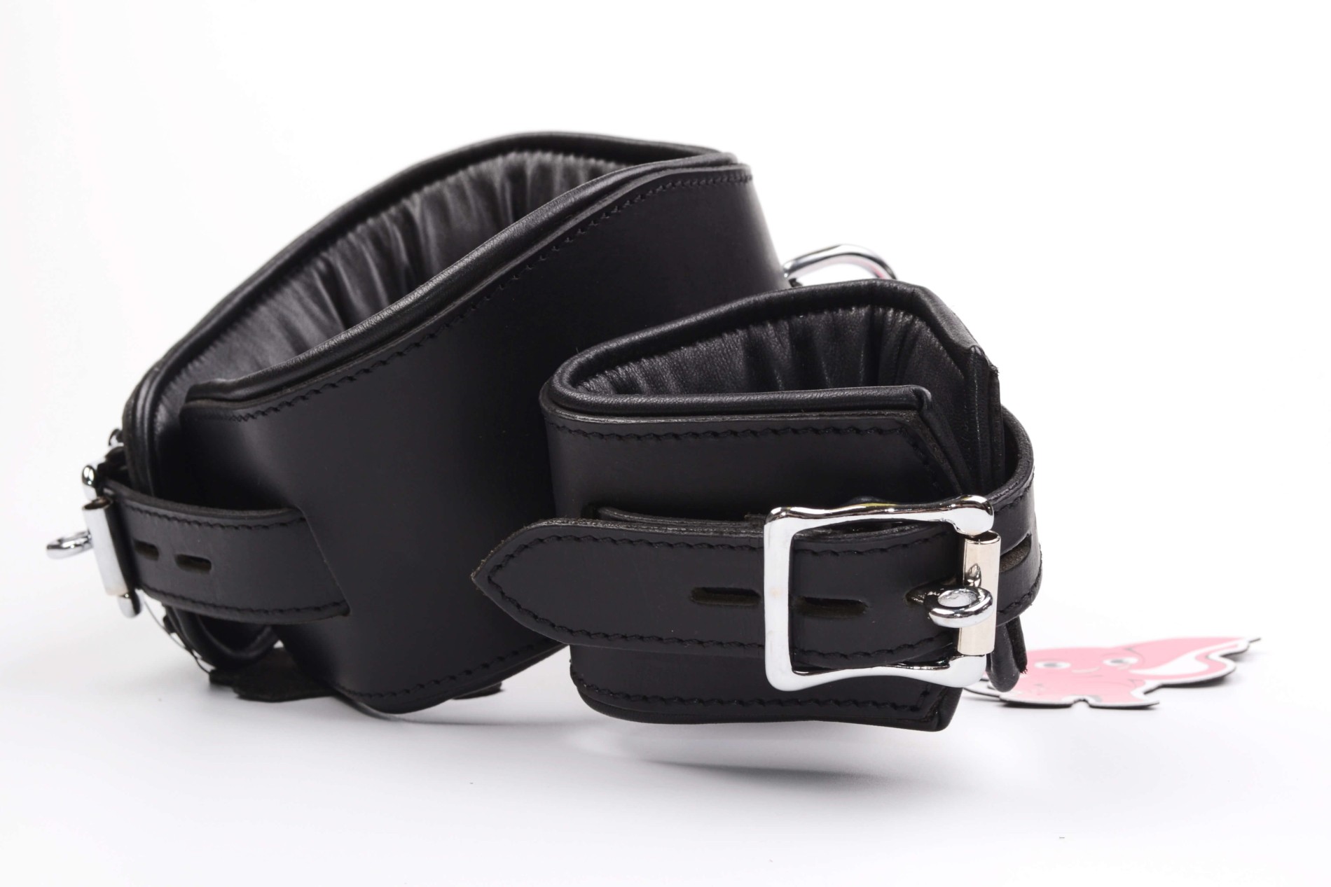 Kožený obojek s pouty na ruce Leatherix RestrainMe