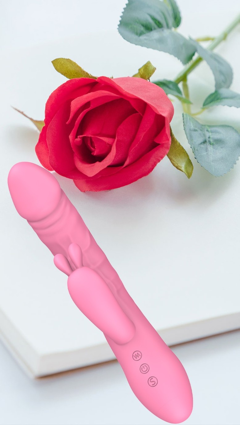 Handsfree pulzátor s výběžkem na klitoris Pulzie Bunny (22 cm)