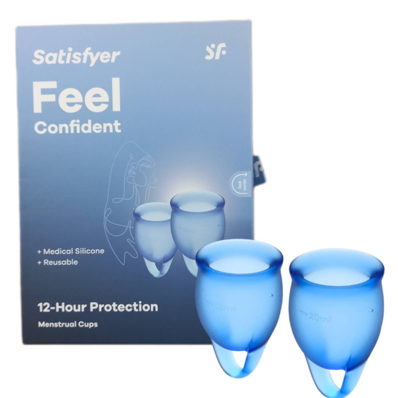 Satisfyer menštruačný kalíšok Feel Confident set 2ks Dark Blue