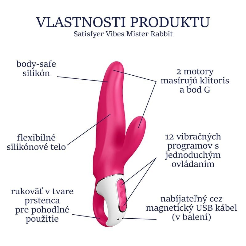 Satisfyer Vibes MISTER RABBIT dvojitý vibrátor