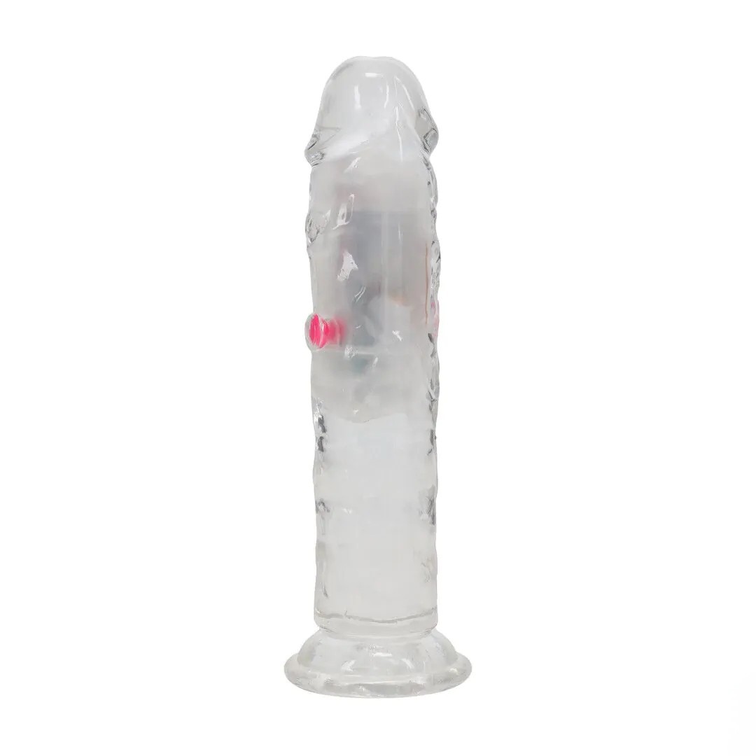 RealRock by Shots LED Vibrating Straight Cock - 6 / 15 cm - Transparent