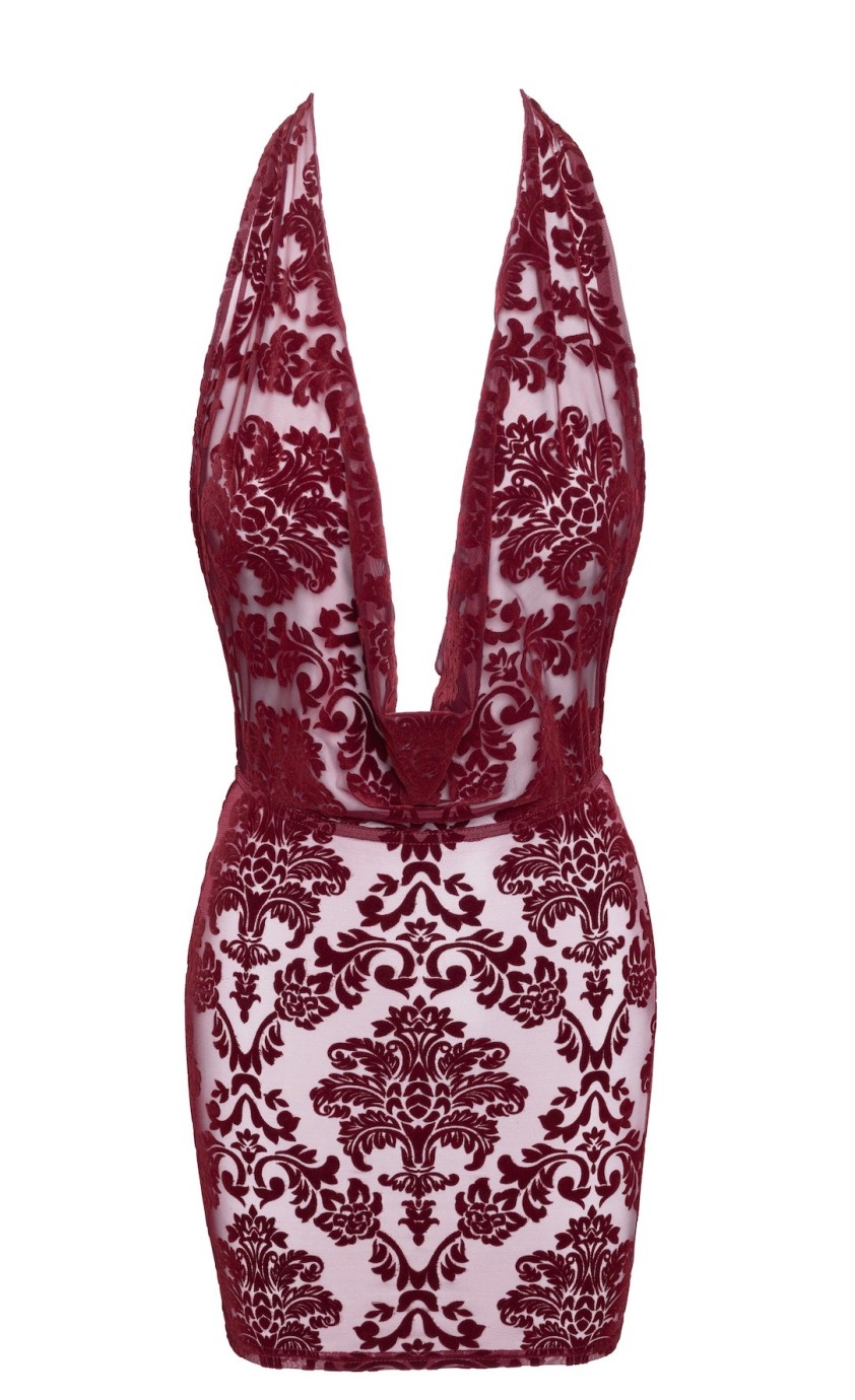 NOIR F385 Kink Royal Cascade Mini Dress