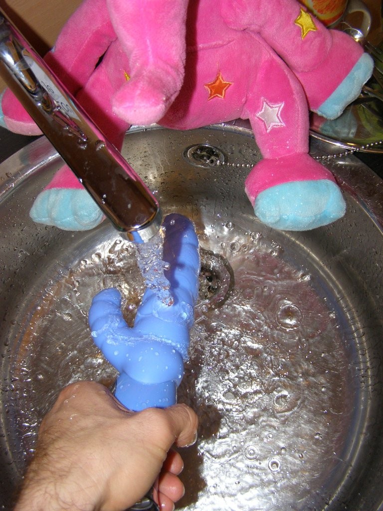 Vibrátor Modrá housenka - silikon