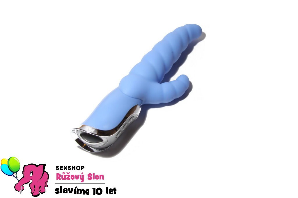Vibrátor Modrá housenka - silikon