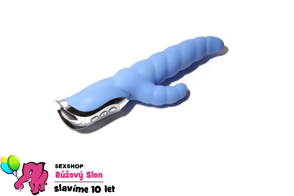 Vibrátor Modrá housenka - silikon