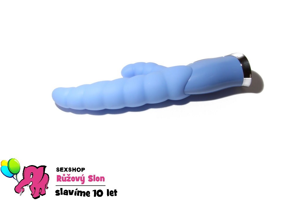 Vibrátor Modrá housenka - silikon