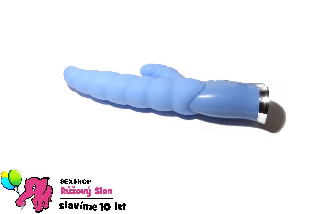 Vibrátor Modrá housenka - silikon