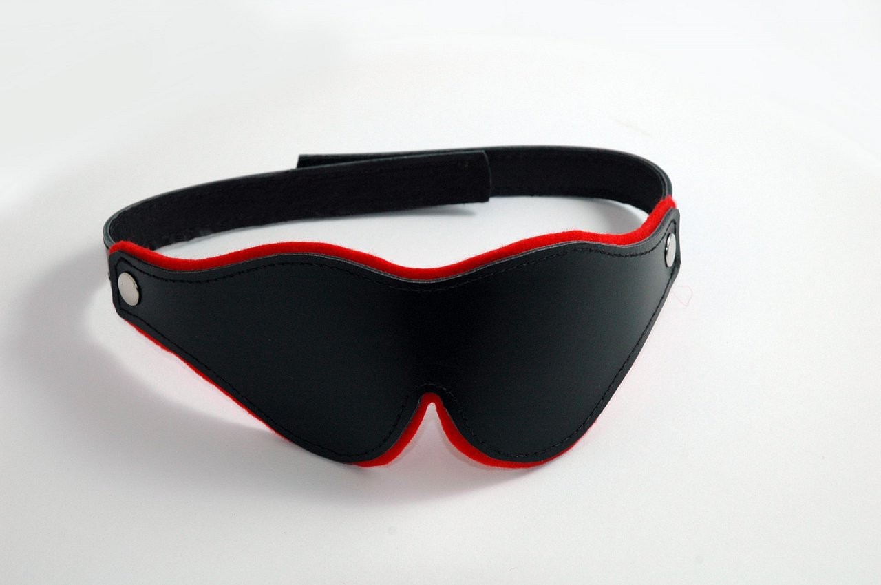 Kožená maska na oči BlackRed