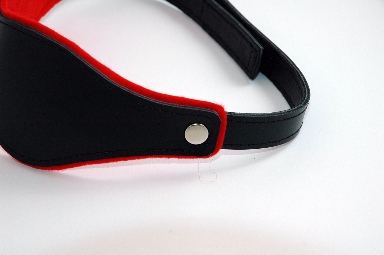 Kožená maska na oči BlackRed