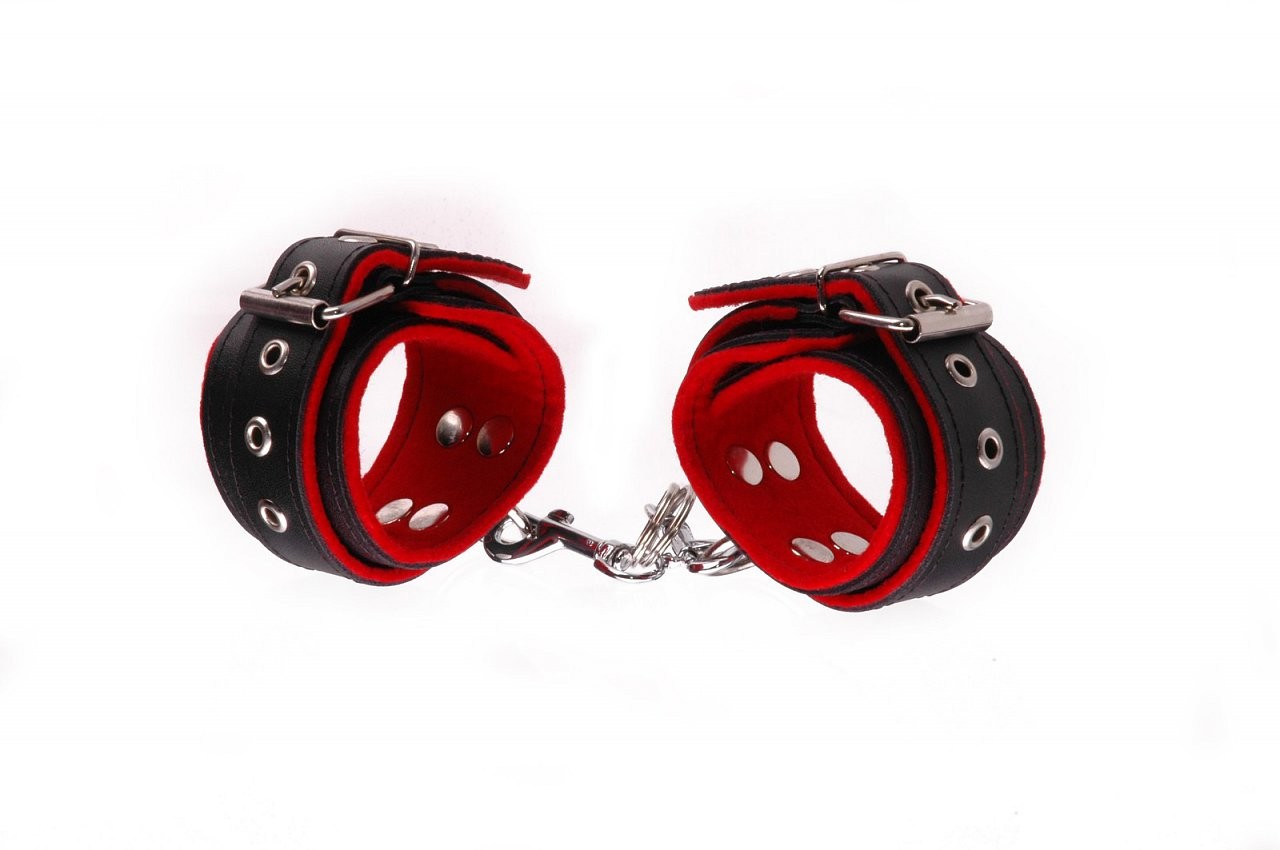 Kožená pouta na ruce BlackRed