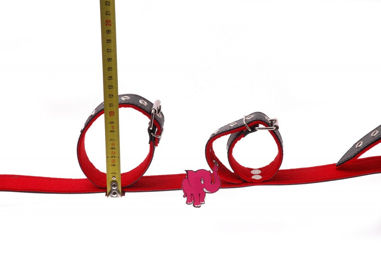 Kožená pouta na ruce a nohy BlackRed