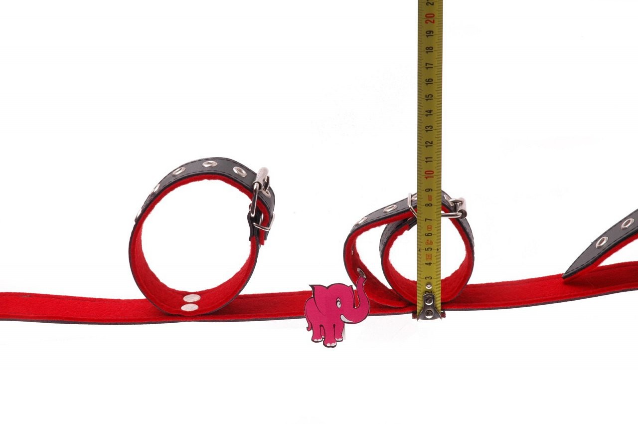 Kožená pouta na ruce a nohy BlackRed