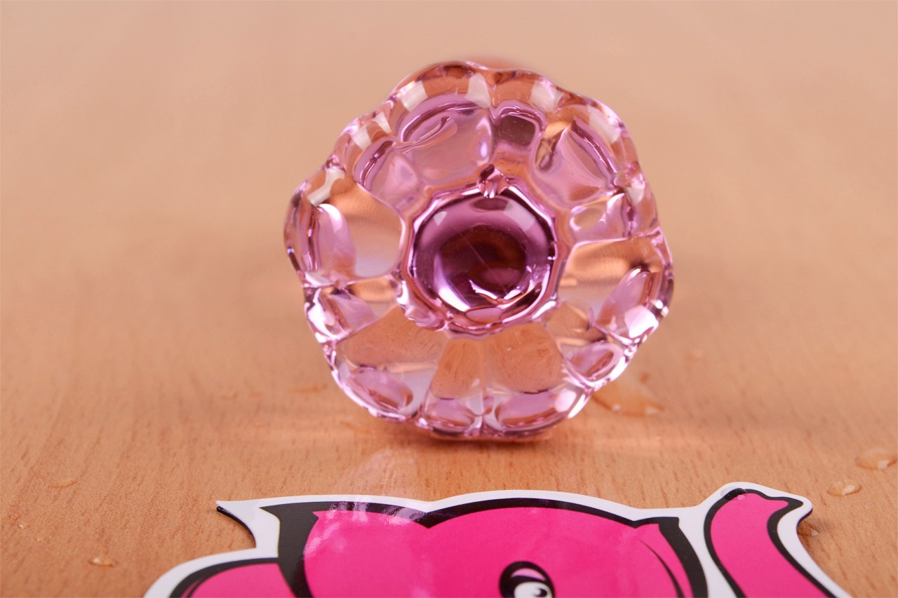 Anální kolík Flower Glass Plug