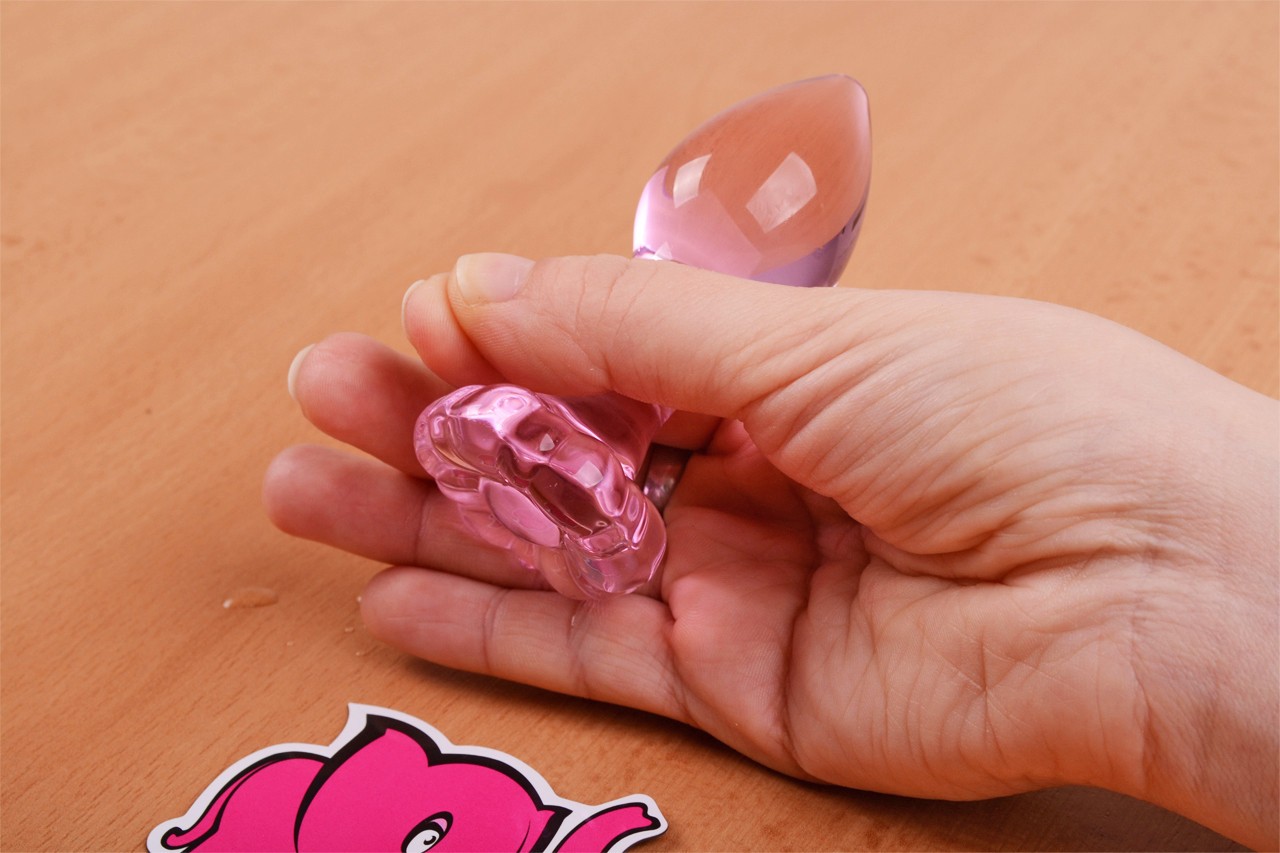 Anální kolík Flower Glass Plug