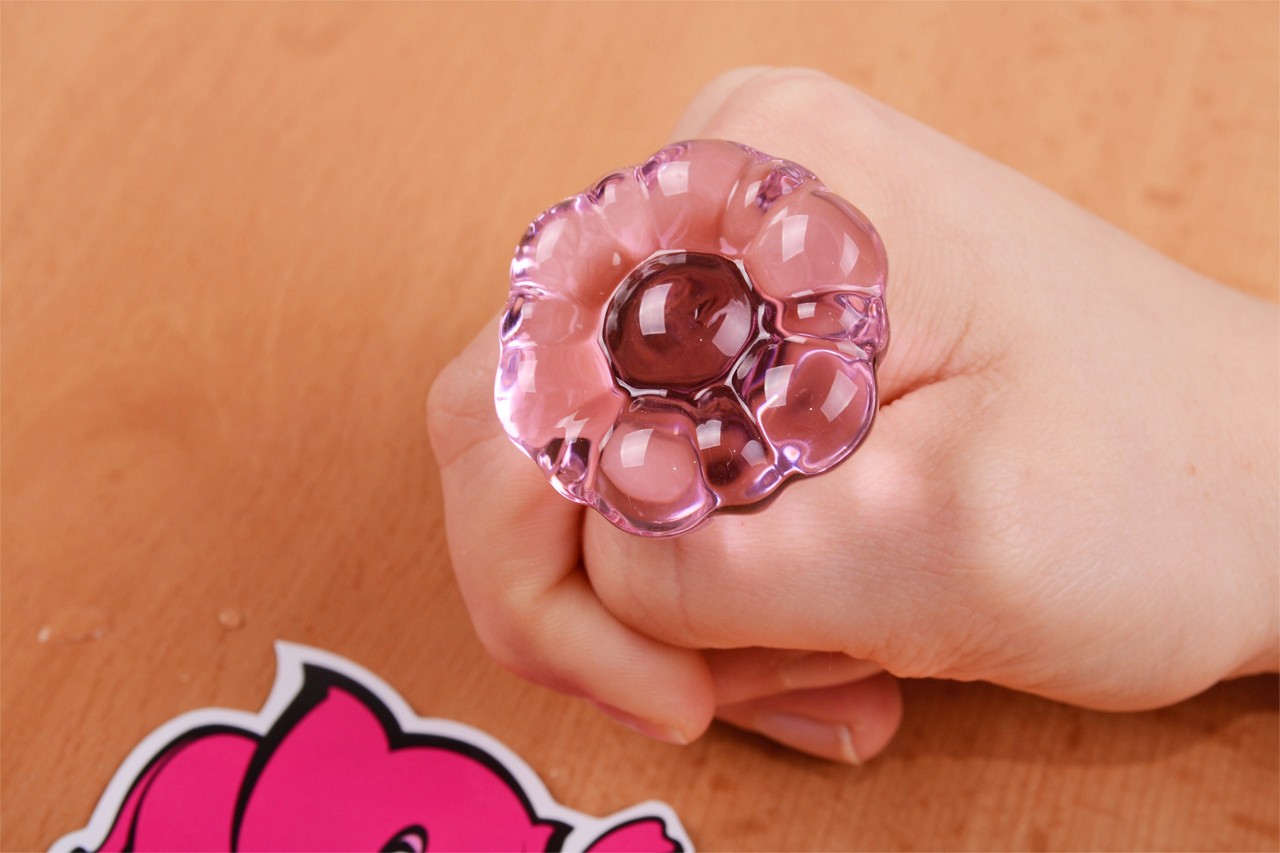 Anální kolík Flower Glass Plug