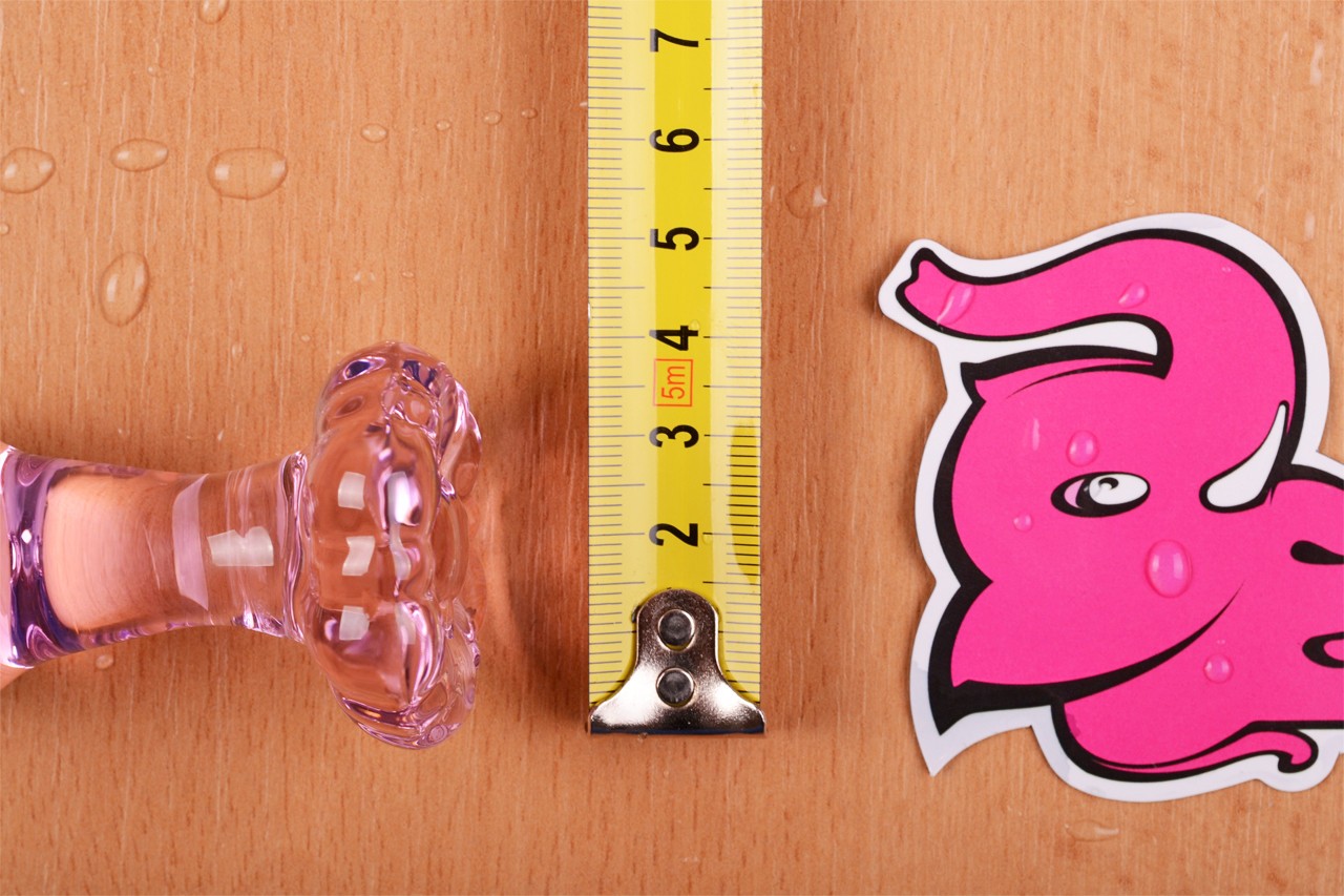 Anální kolík Flower Glass Plug s metrem