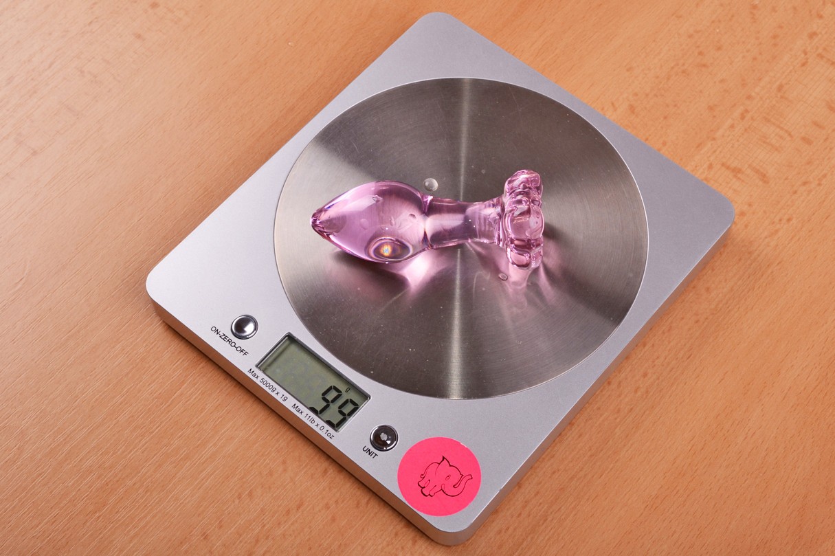 Anální kolík Flower Glass Plug na váze