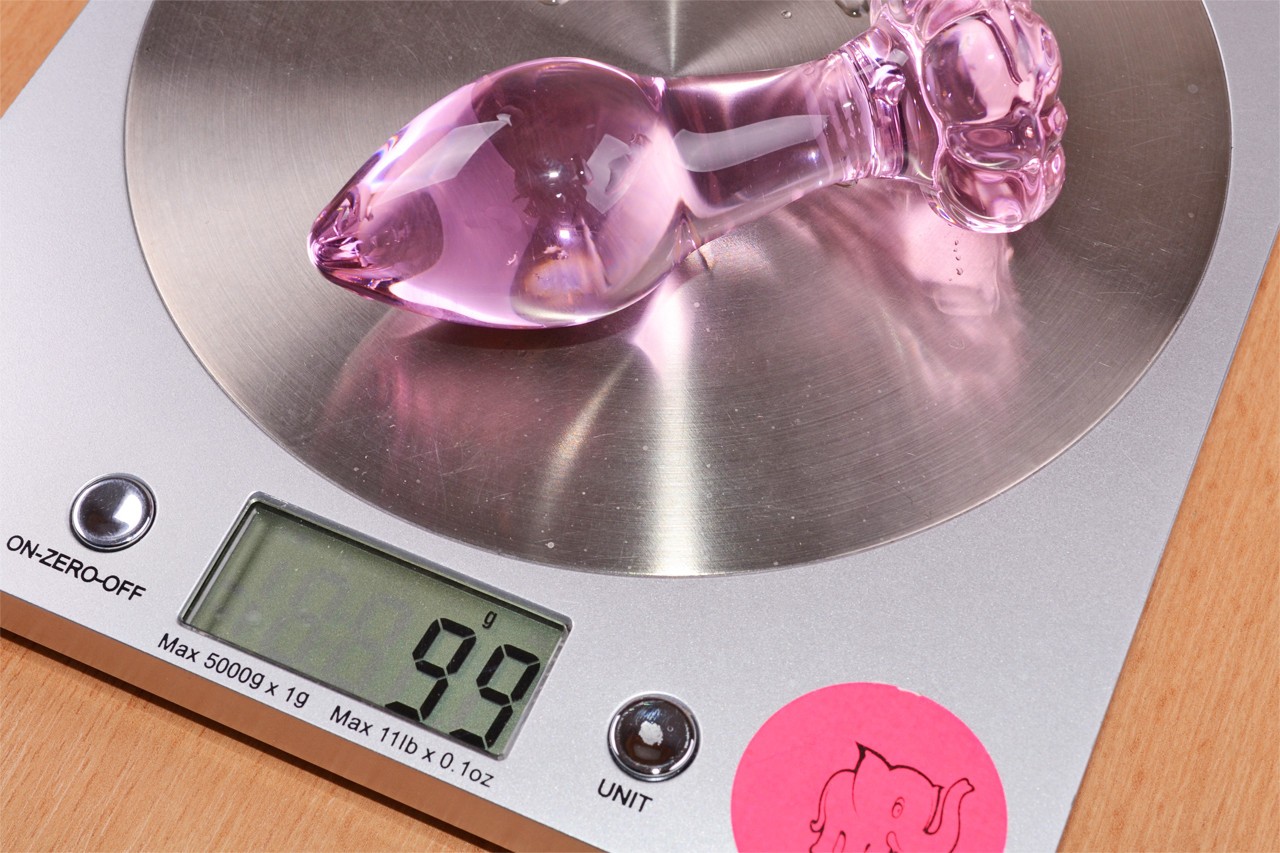 Anální kolík Flower Glass Plug na váze