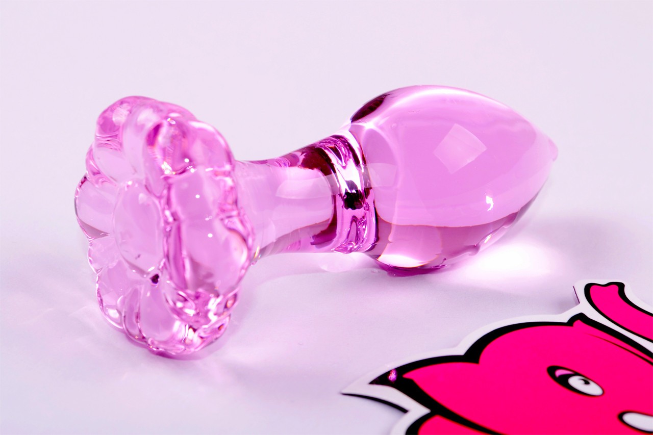 Anální kolík Flower Glass Plug