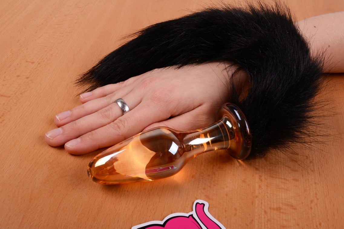 Anální kolík Cat Tail – s rukou