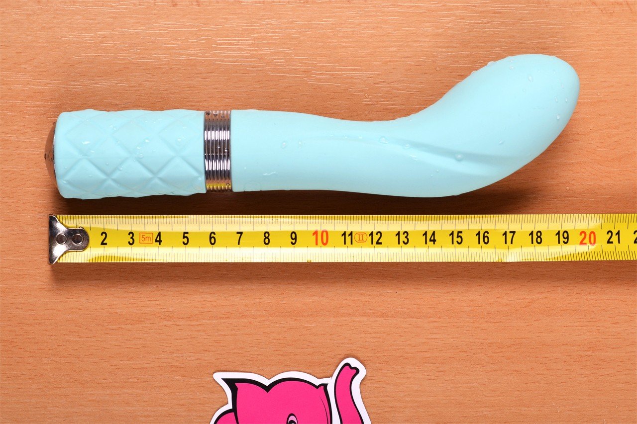 Silikonový vibrátor Sassy Aquamarine, celková délka
