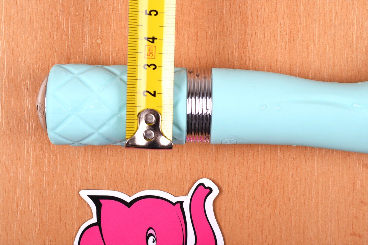 Silikonový vibrátor Sassy Aquamarine, průměr rukojeti