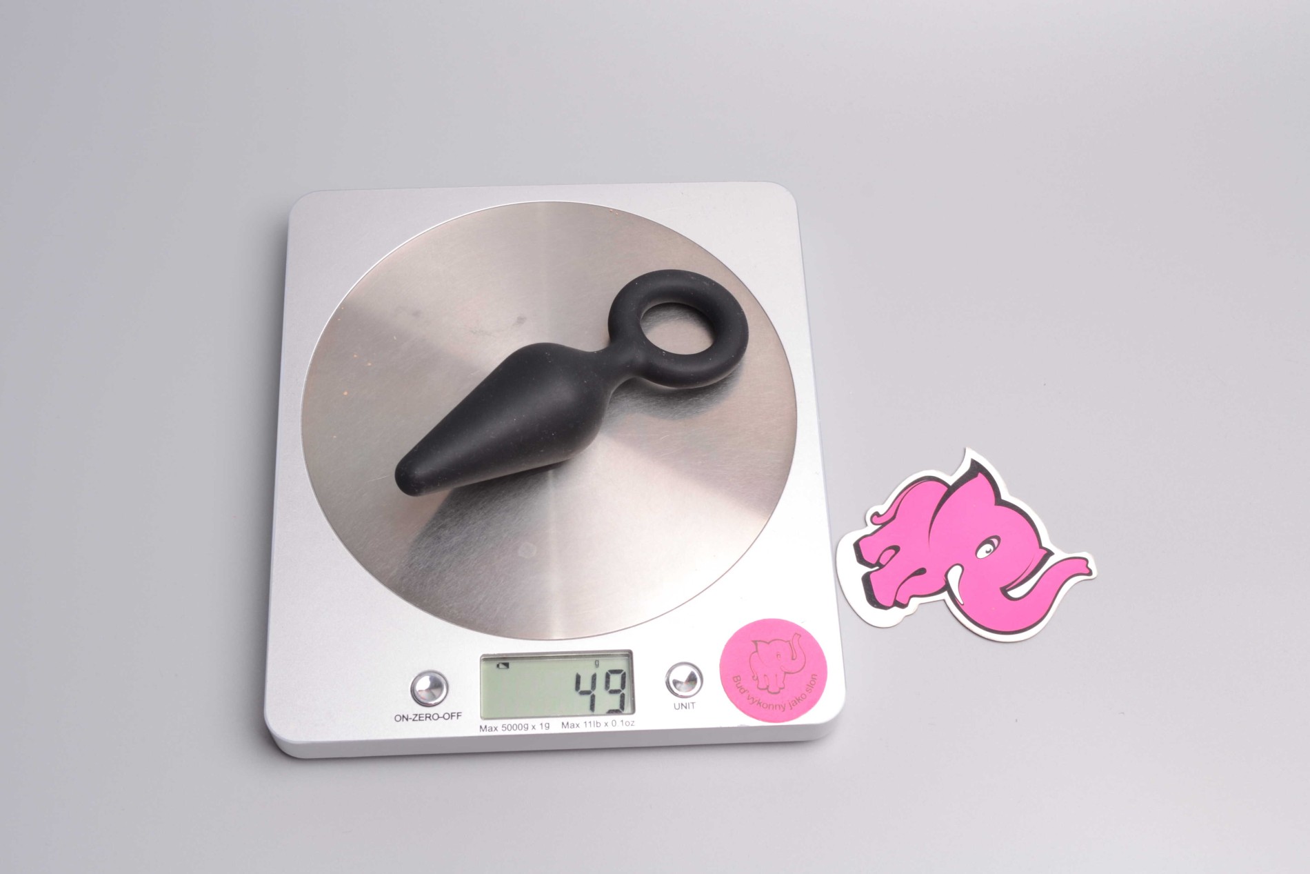 Anální kolík s očkem Soft Feel, malý, na váze