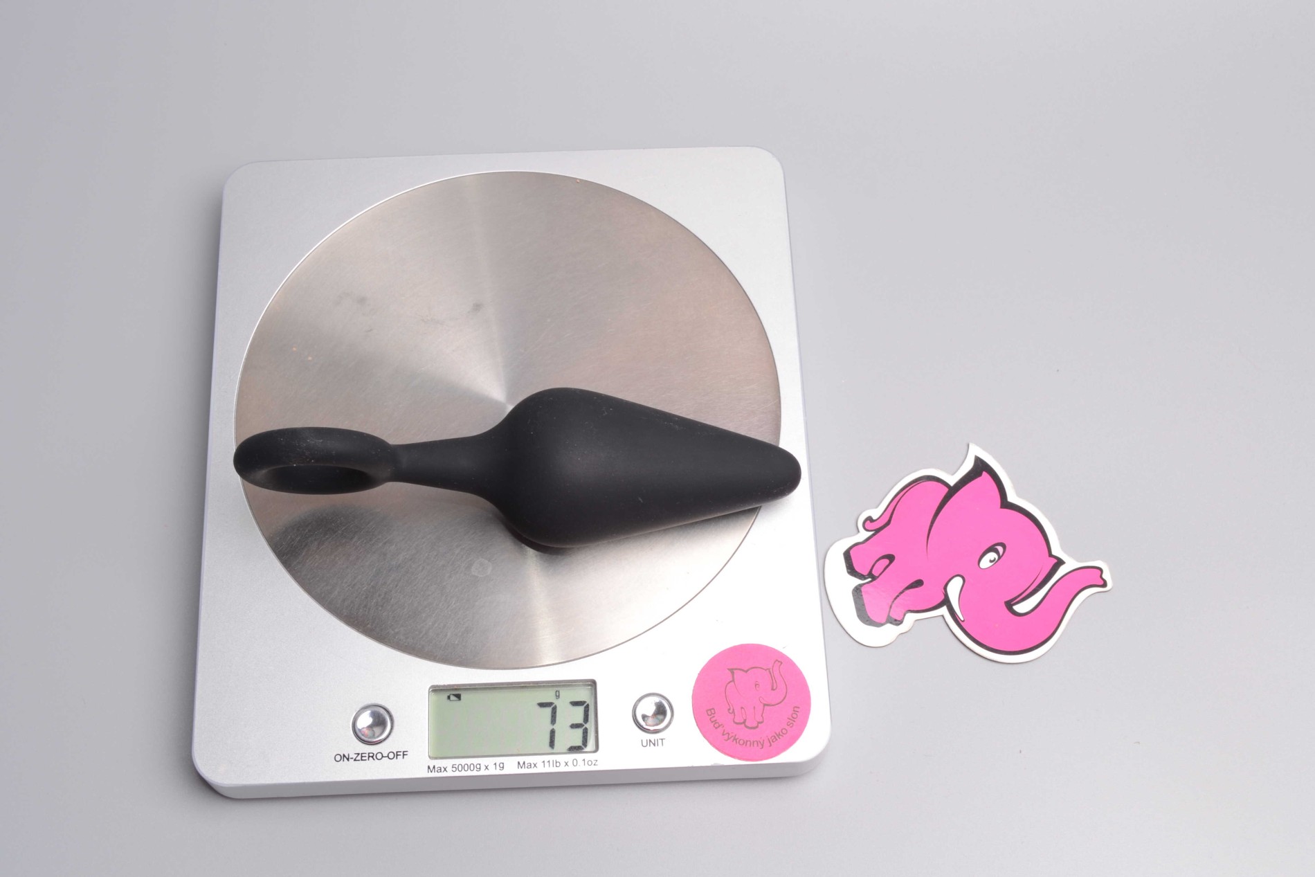 Anální kolík s očkem Soft Feel, velký, na váze