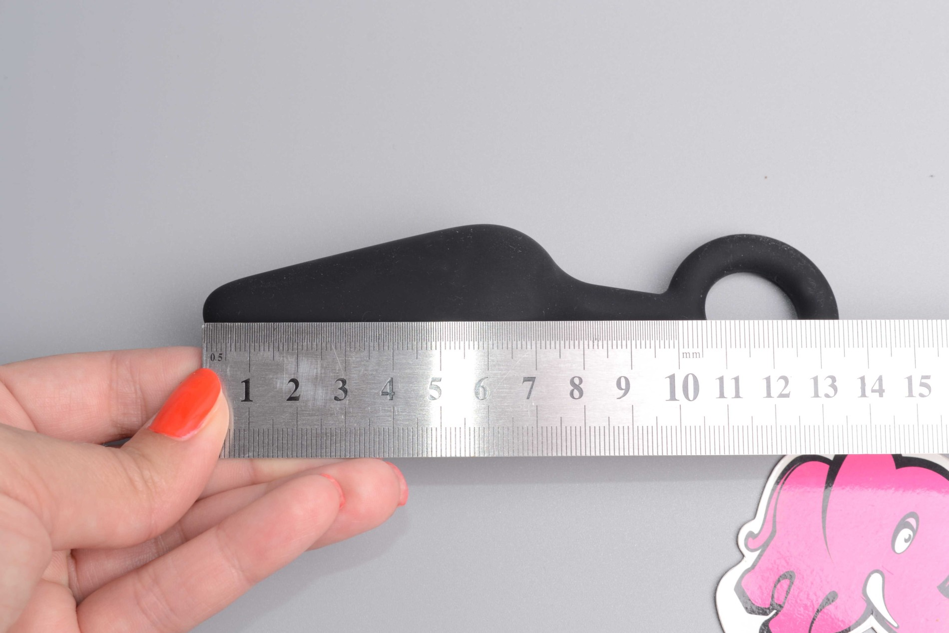 Anální kolík s očkem Soft Feel, velký, rozměry