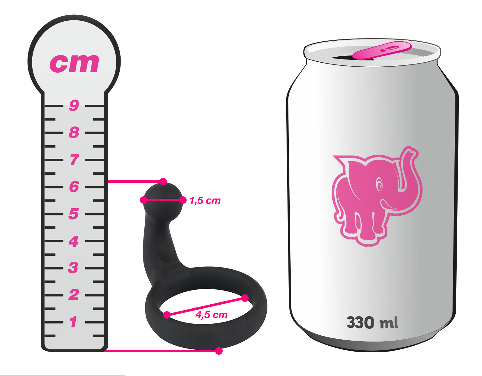 Erekční kroužek Strongman, plechovka