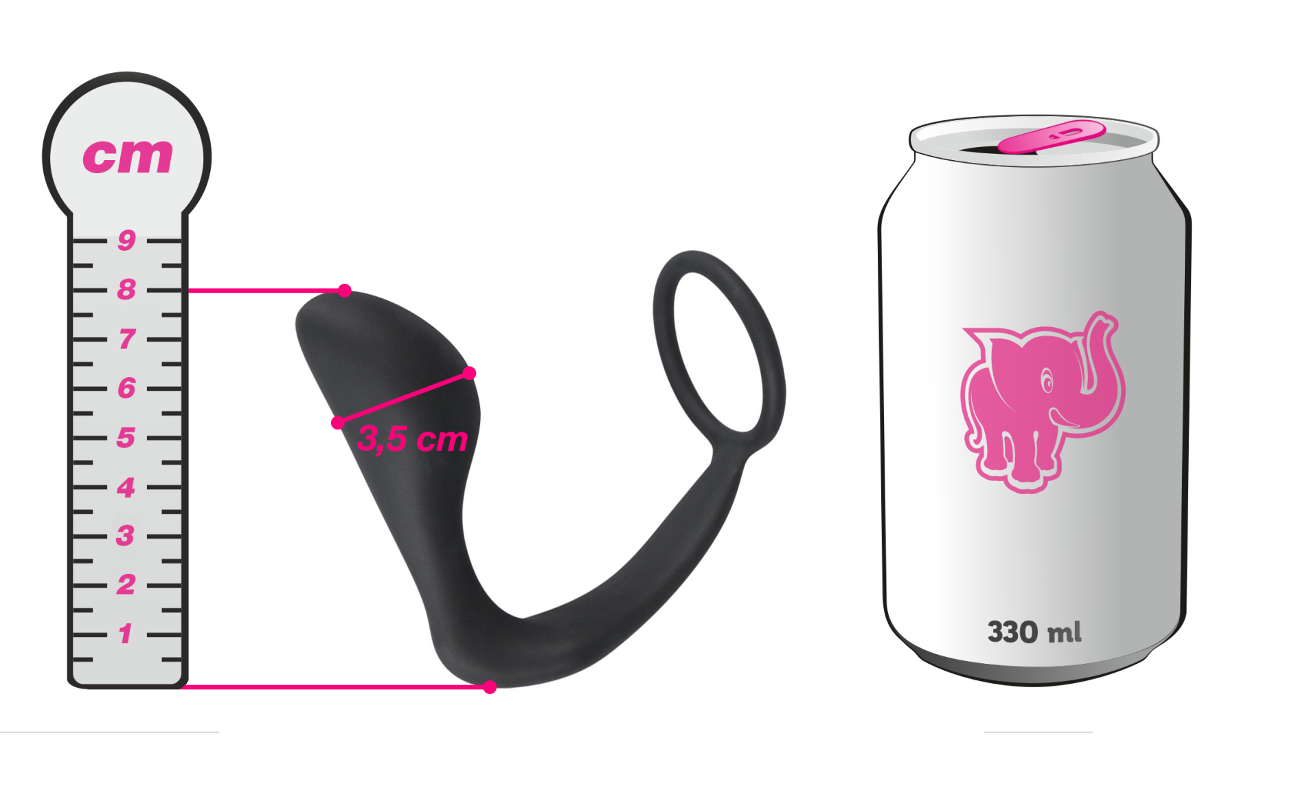 Anální kolík s erekčním kroužkem Ring & Plug