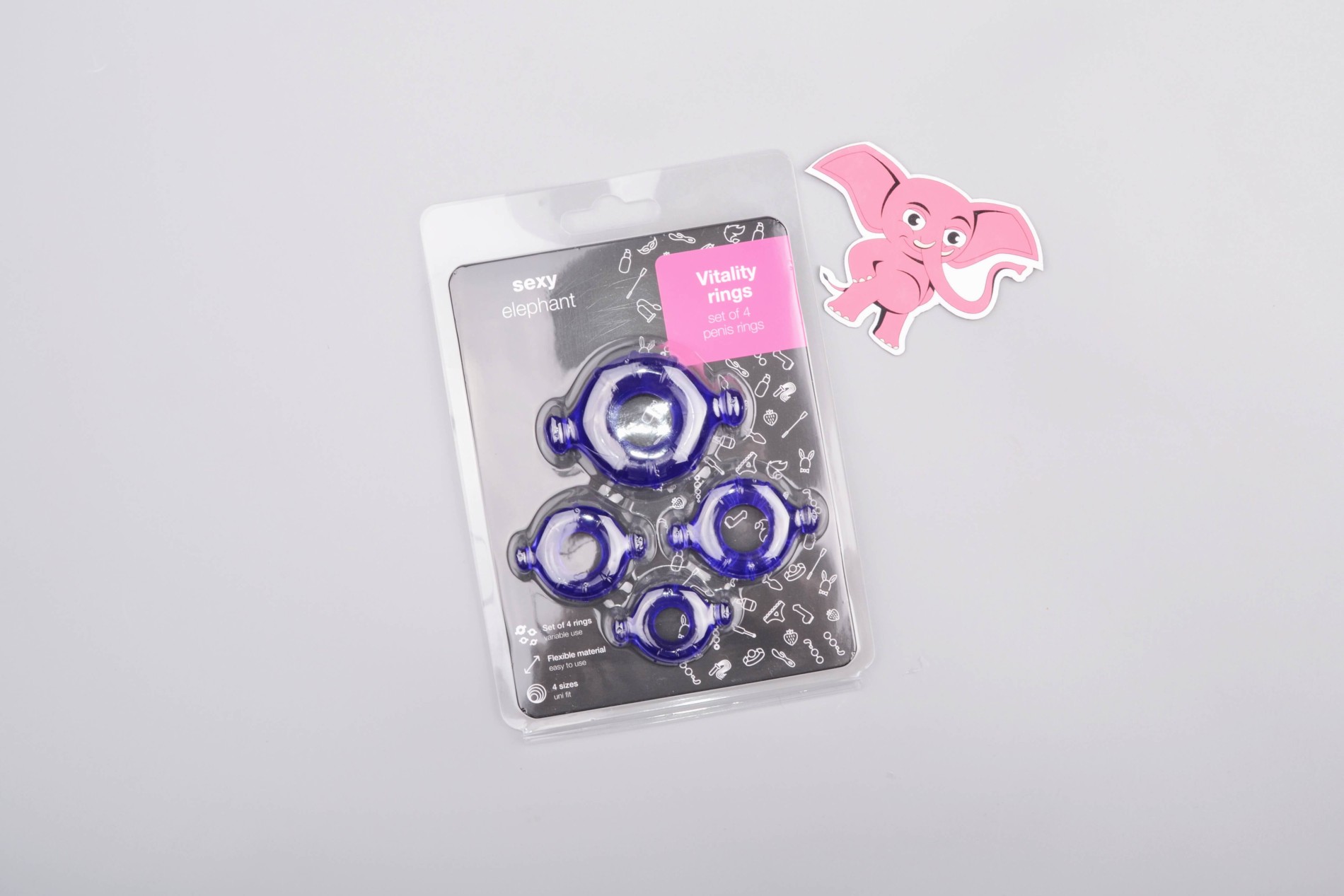 Erekční kroužky Vitality – sada 4 pomůcek