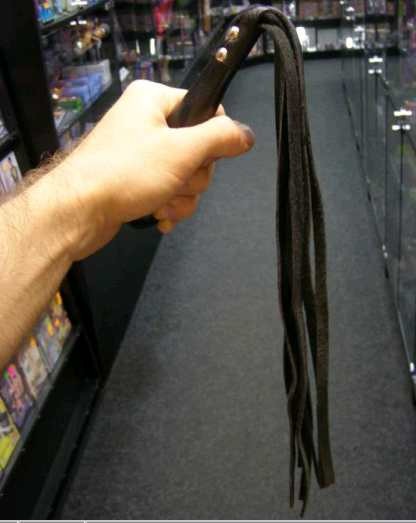 Kožený korbáč Fringes (40 cm)