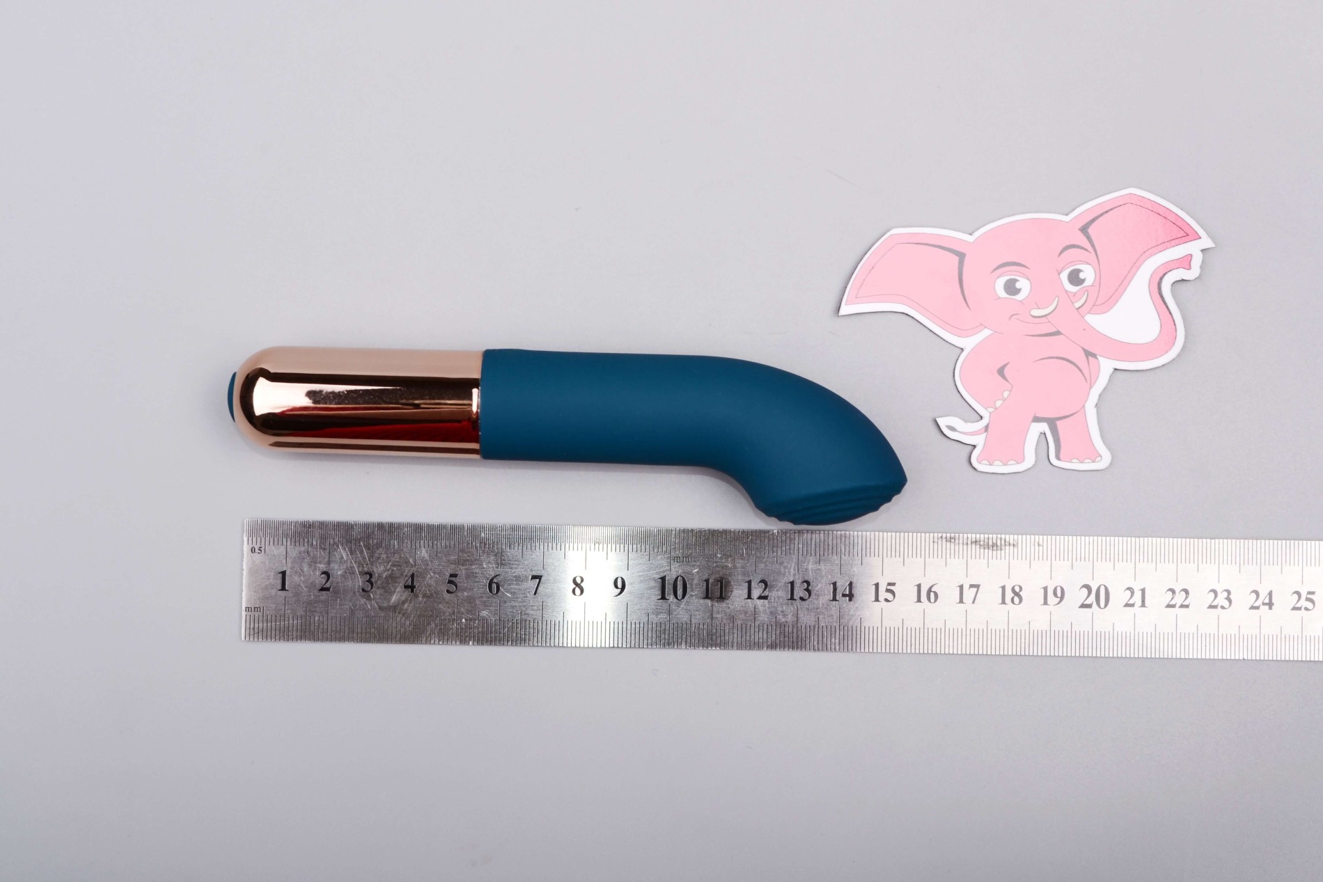 Silikonový vibrátor G Spotix, rozměry