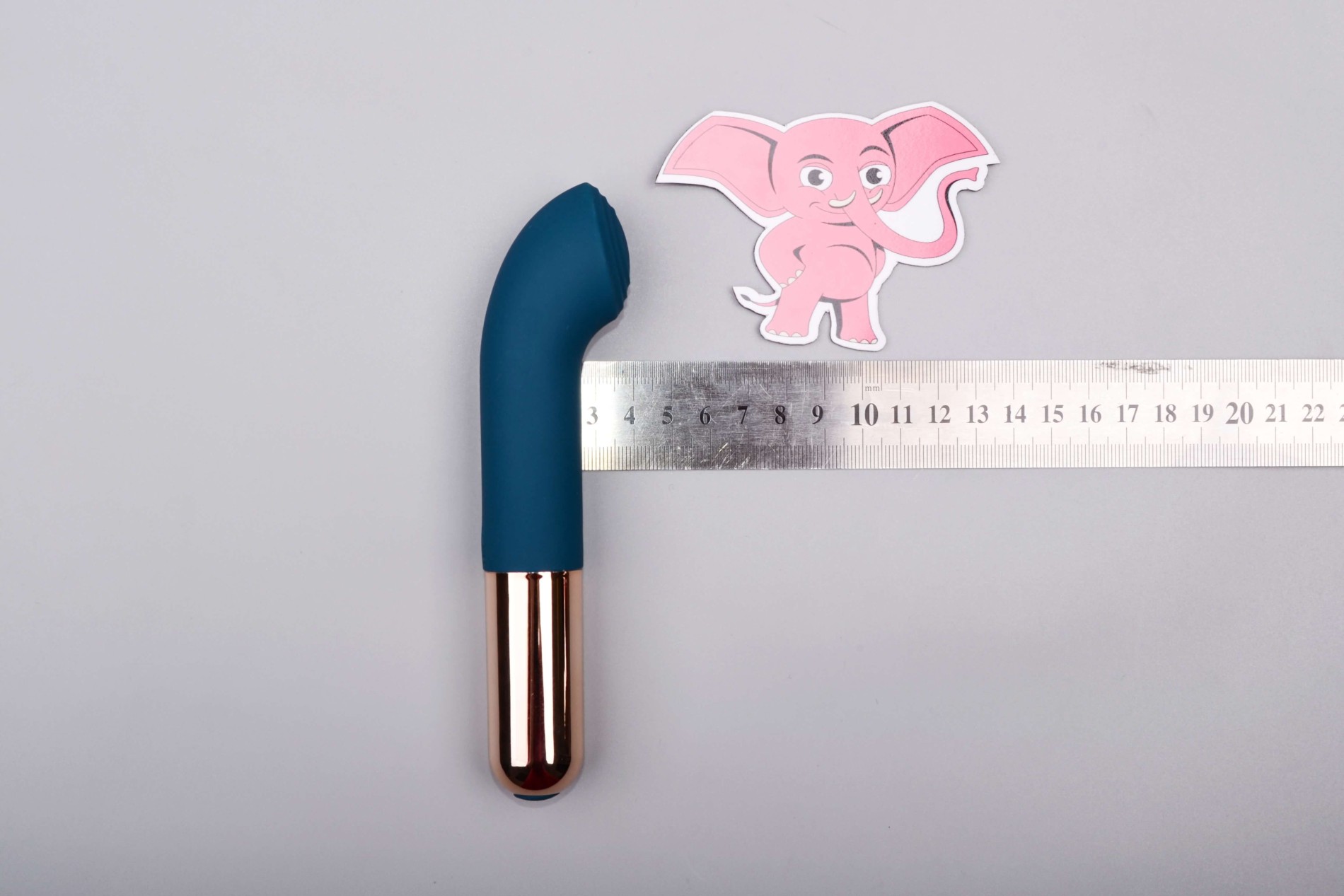 Silikonový vibrátor G Spotix, rozměry