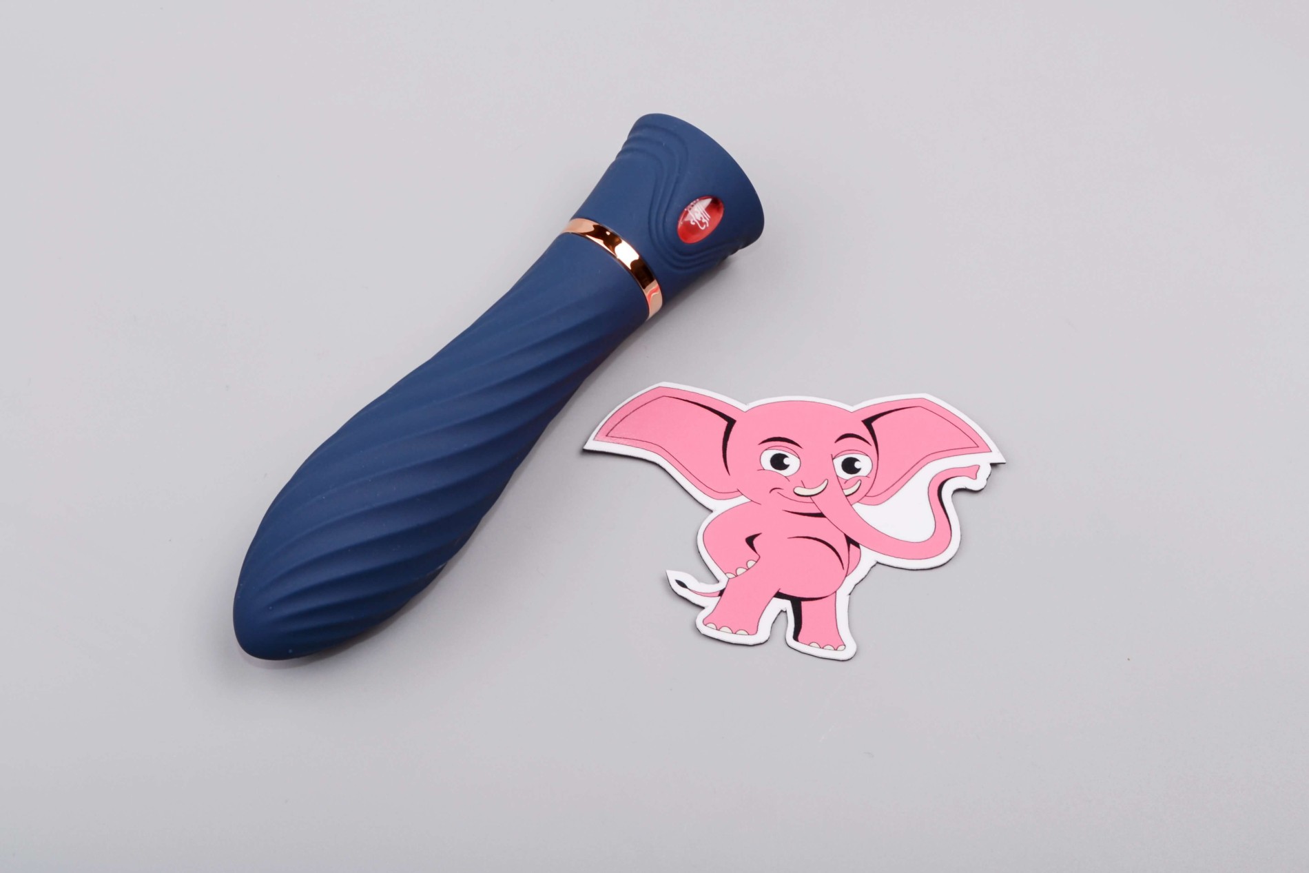 Vibrátor z dvojitého silikonu Blue Velvet