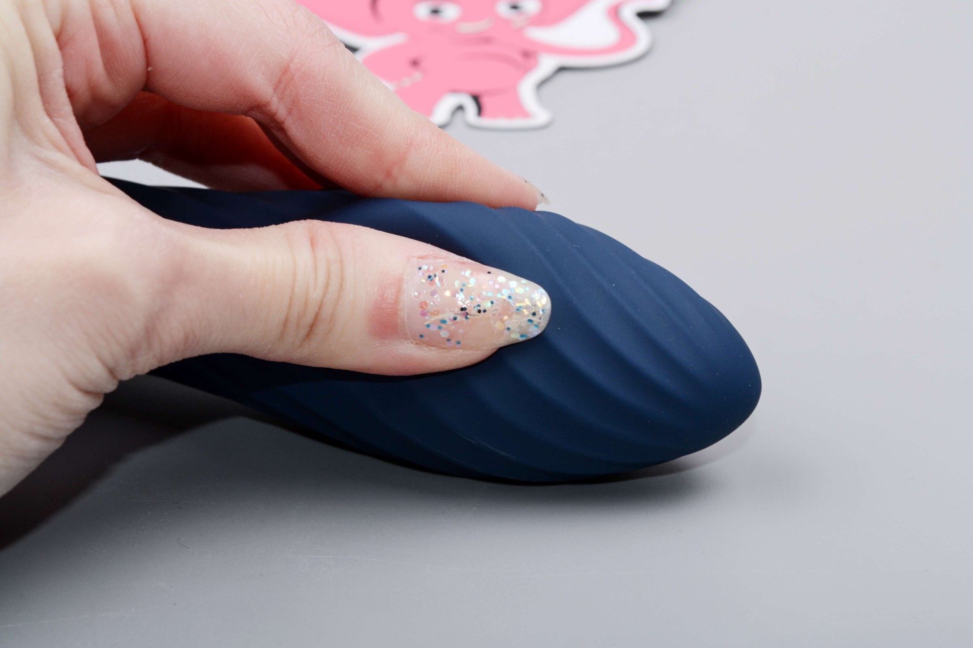 Vibrátor z dvojitého silikonu Blue Velvet